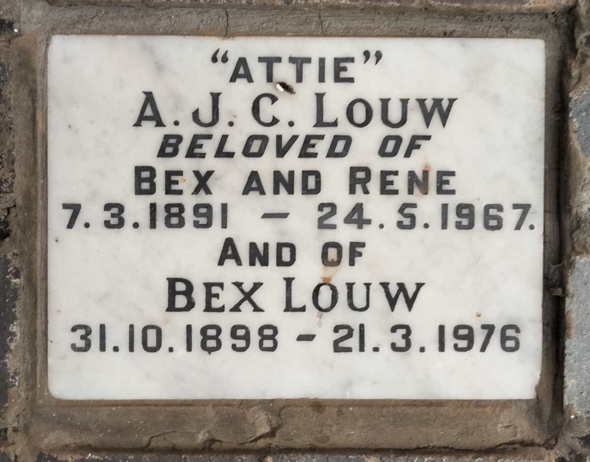 LOUW A.J.C. 1891-1967 & Bex 1898-1976