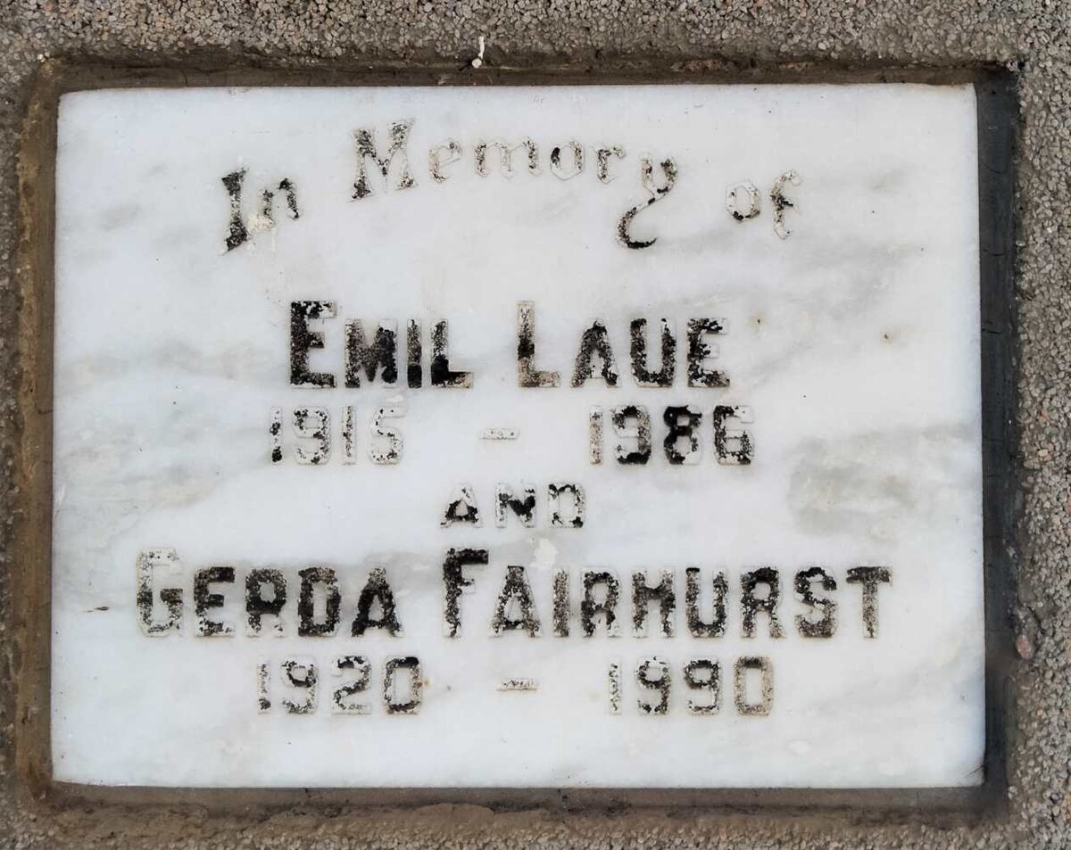 LAUE Emil 1915-1986 :: FAIRHURST Gerda 1920-1990