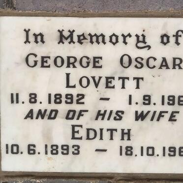 LOVETT George Oscar 1892-1963 & Edith 1893-1968