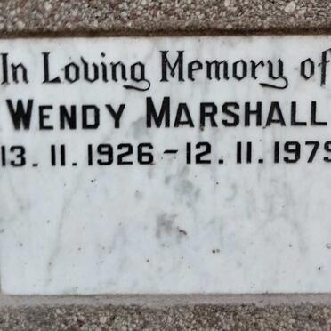 MARSHALL Wendy 1926-1979