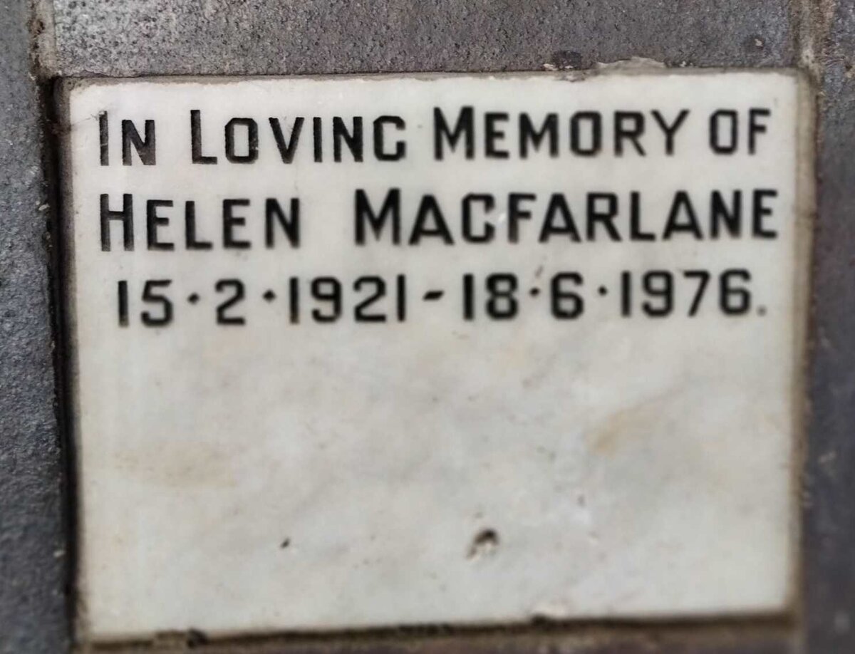 MACFARLANE Helen 1921-1976