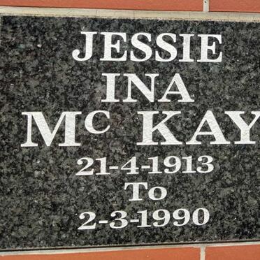 MCKAY Jessie Ina 1913-1990