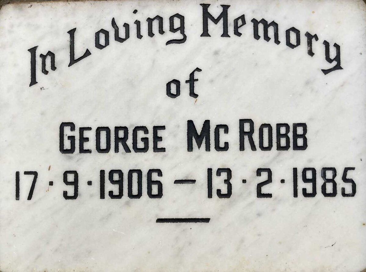 MCROBB George 1906-1985