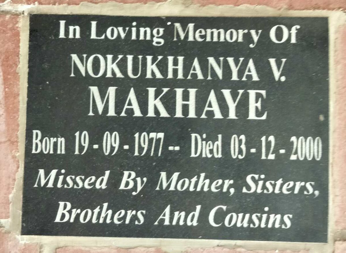 MAKHAYE Nokukhanya V. 1977-2000