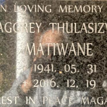 MATIWANE Aggrey Thulasizwe 1941-2016