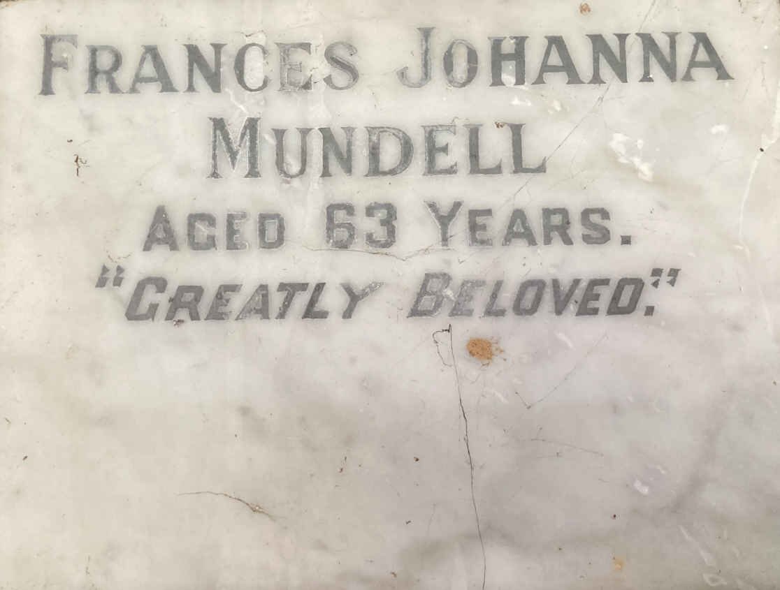 MUNDELL  Frances Johanna 