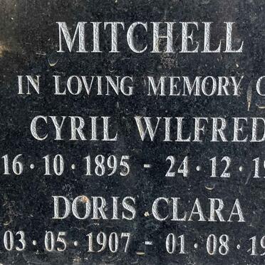 MITCHELL Cyril Wilfred 1895-1971 & Doris Clara 1907-1996