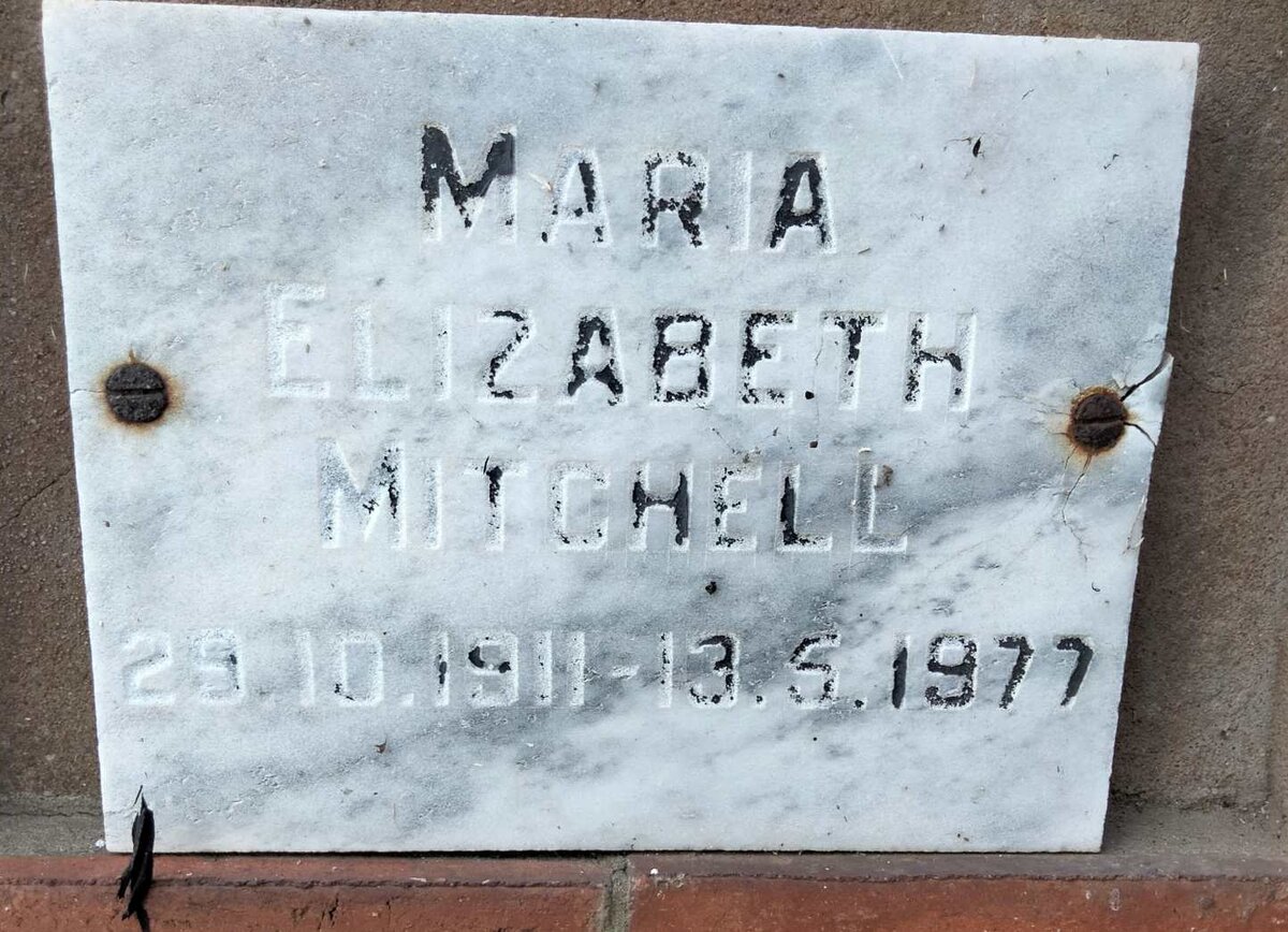 MITCHELL Maria Elizabeth 1911-1977