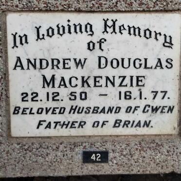 MACKENZIE Andrew Douglas 1950-1977