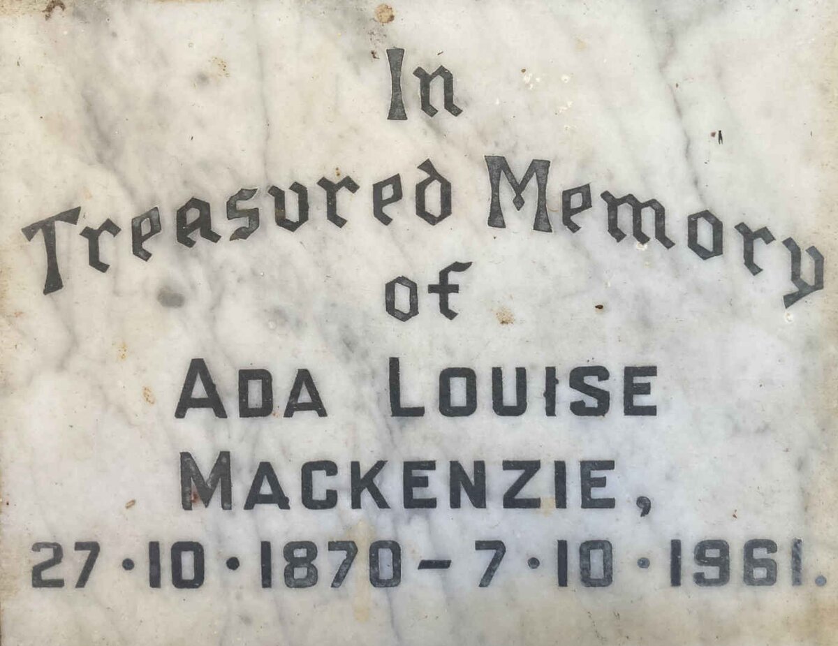 MACKENZIE Ada Louise 1870-1961