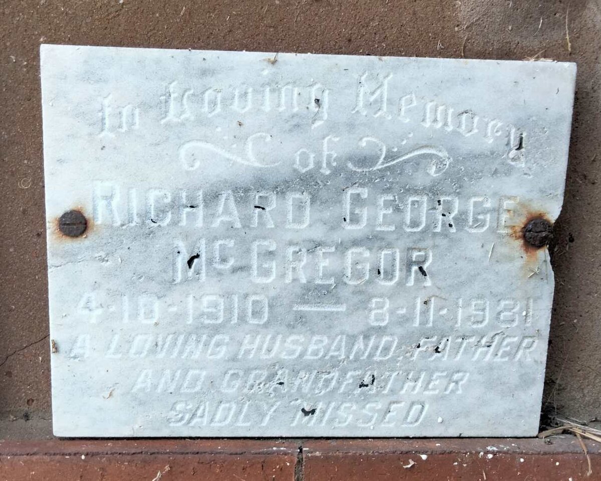 MCGREGOR Richard George 1910-1981