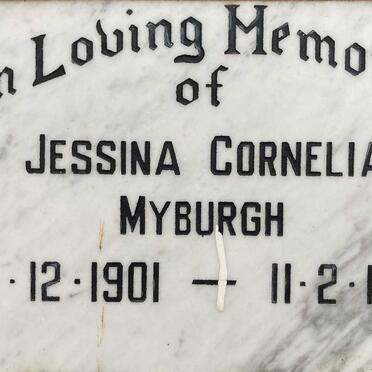 MYBURGH Jessina Cornelia 1901-1985