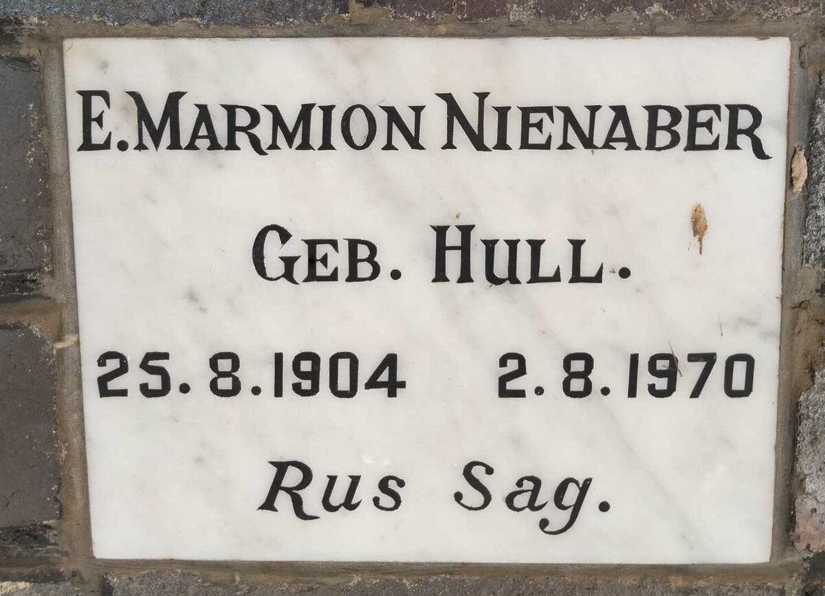 NIENABER E. Marmion nee HULL 1904-1970