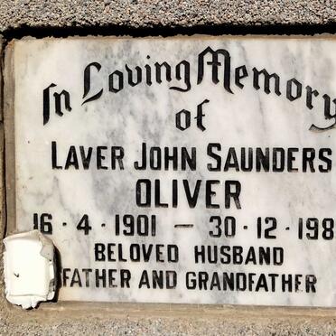 OLIVER Laver John Saunders 1901-1986