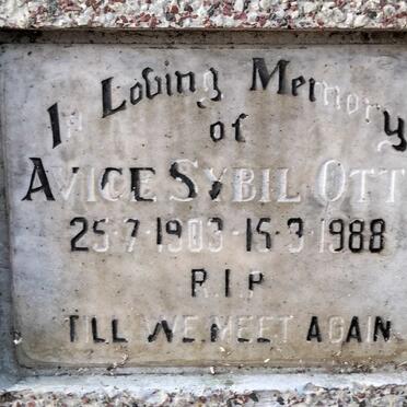 OTTE Avice Sybil 1903-1988