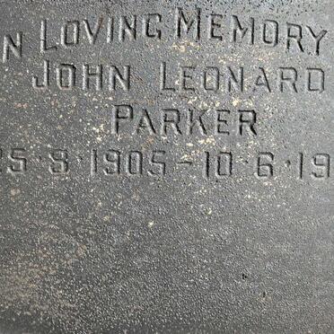PARKER John Leonard 1905-1972