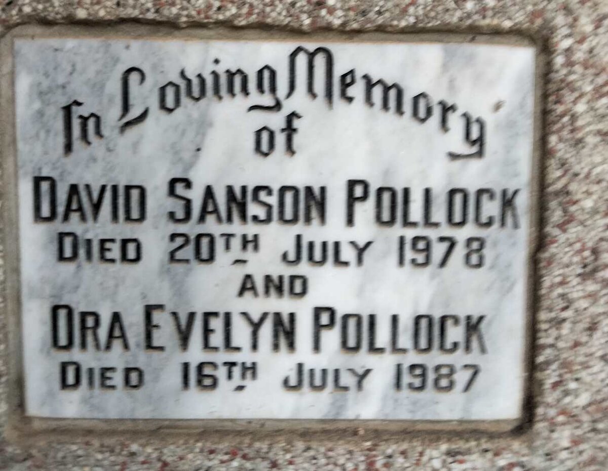 POLLOCK David Sanson -1978 & Ora Evelyn -1987