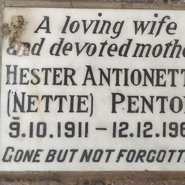 PENTON Hester Antionette 1911-1966
