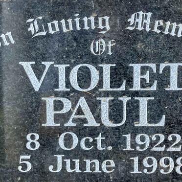 PAUL Violet 1922-1998