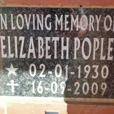 POPLE Elizabeth 1930-2009