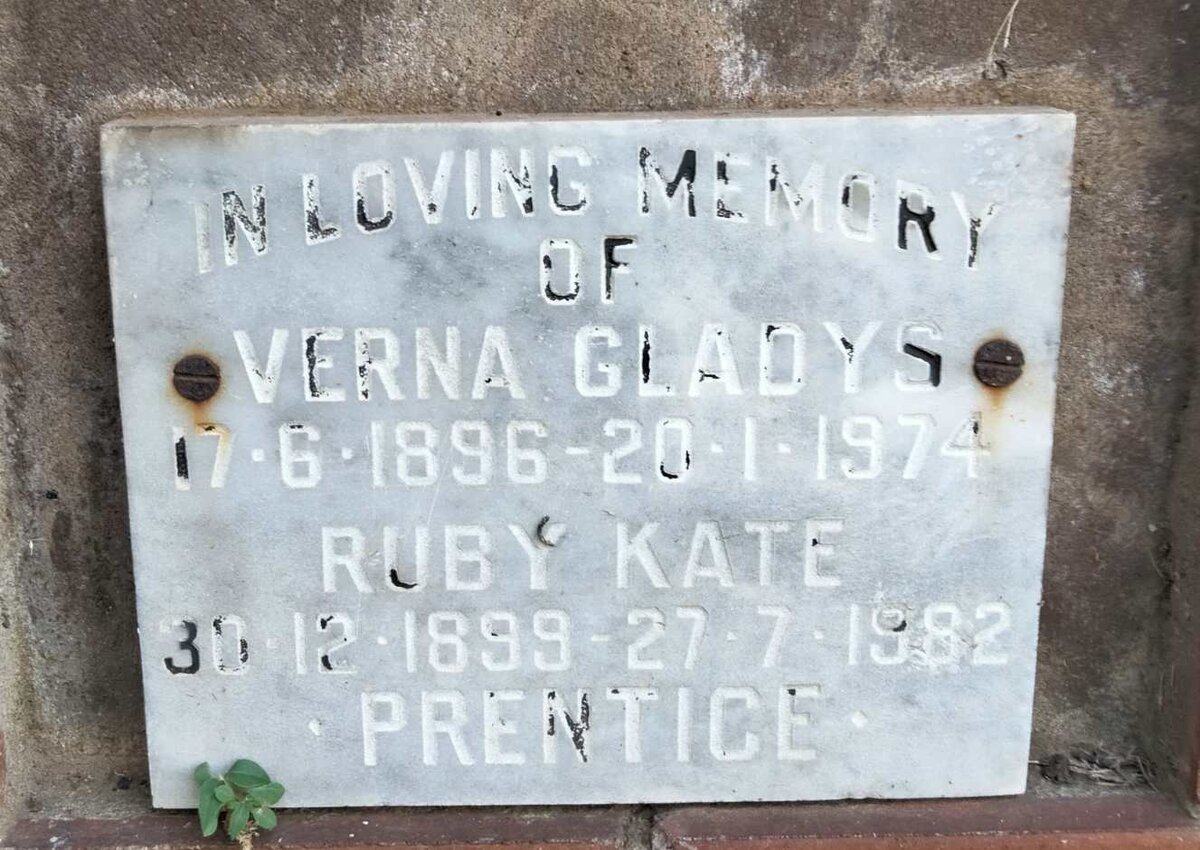 PRENTICE Verna Gladys 1896-1974 :: PRENTICE Ruby Kate 1899-1982