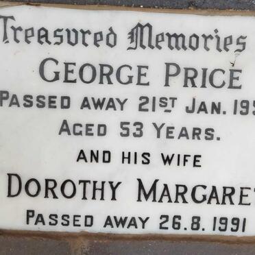 PRICE George -1958 & Dorothy Margaret -1991