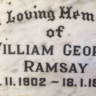 RAMSAY William George 1902-1970
