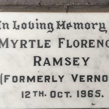 RAMSEY Myrtle Florence formerly VERNON -1965