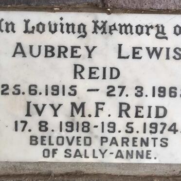 REID Aubrey Lewis 1915-1965 & Ivy M.F. 1918-1974