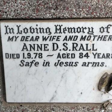 RALL Anne D.S. -1978