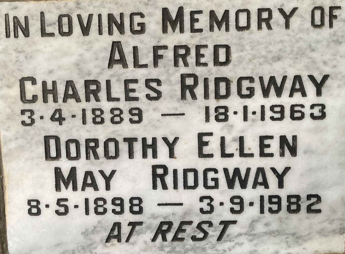 RIDGWAY Charles 1889-1963 & May 1898-1982