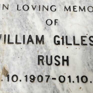 RUSH William Gillespie 1907-1985
