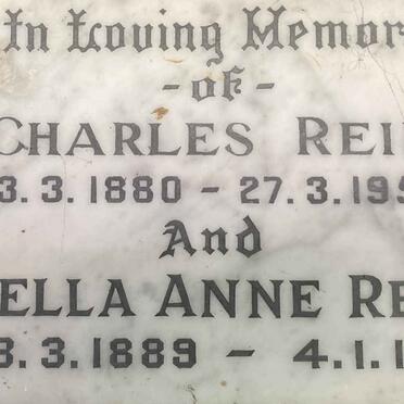 REID Charles 1880-1958 & Bella Anne 1889-1976