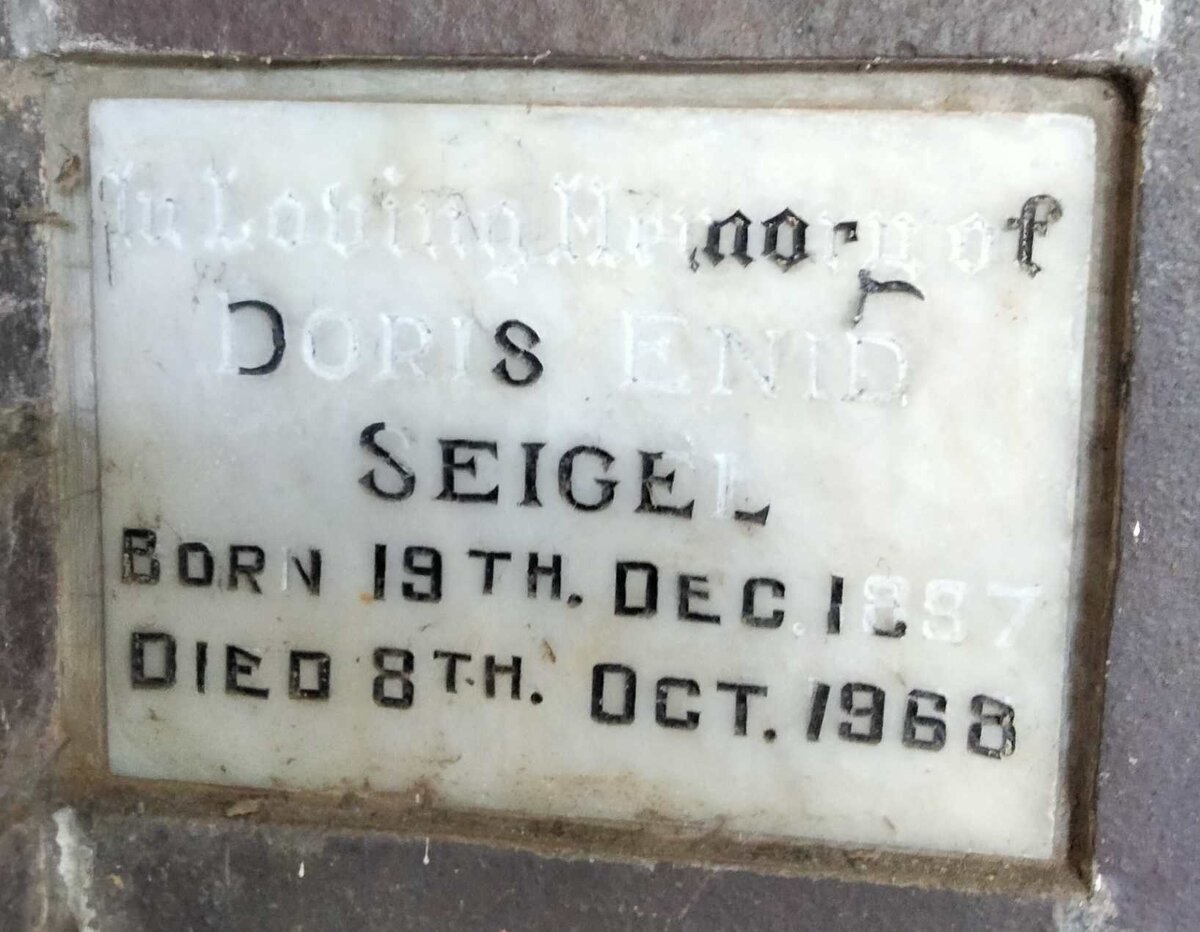 SEIGEL Doris Enid 1897-1968