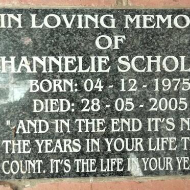 SCHOLTZ Hannelie 1975-2005