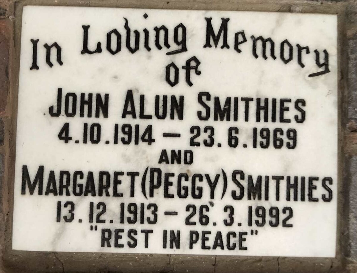 SMITHIES John Alun 1914-1969 & Margaret 1913-1992