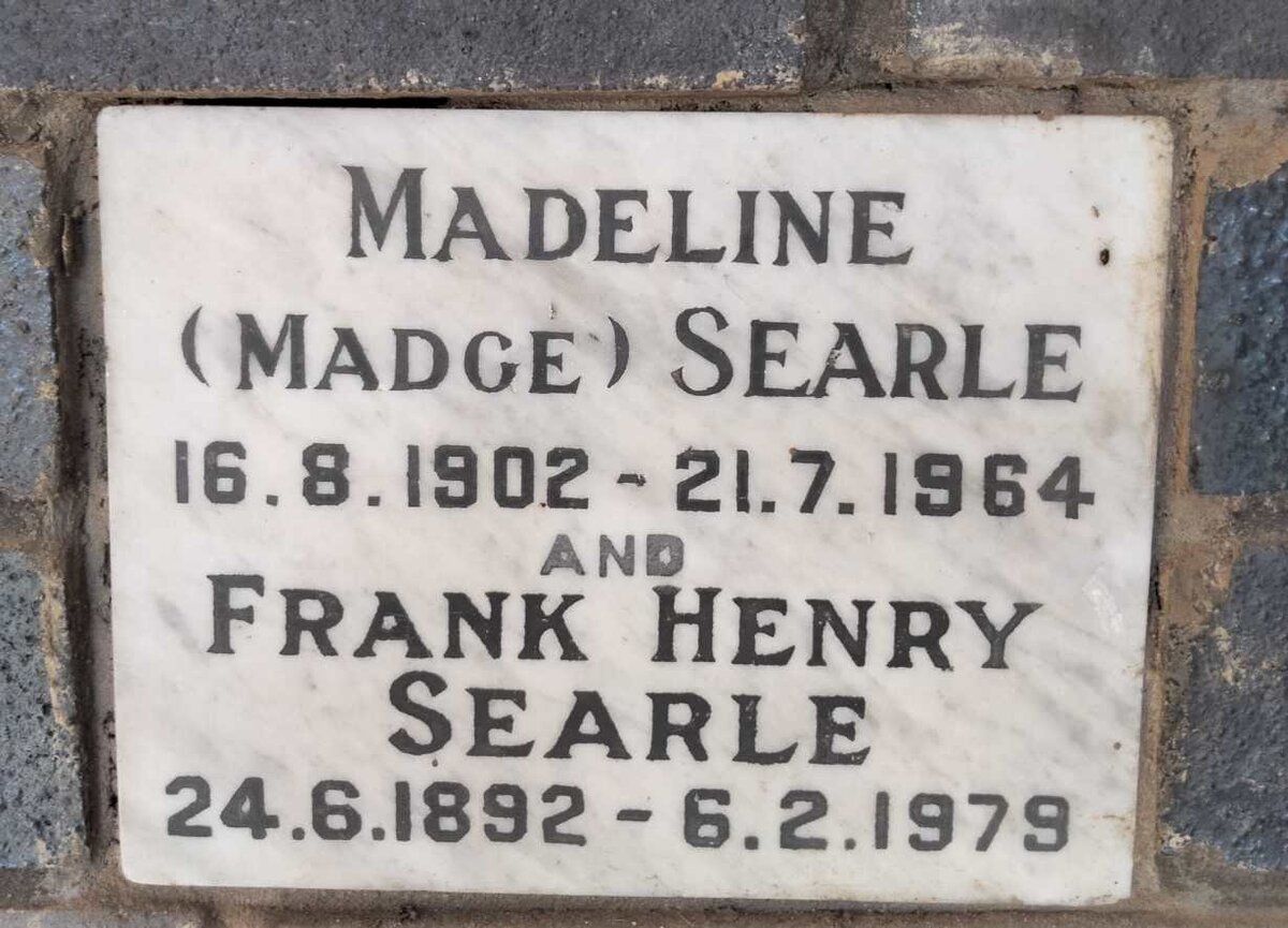 SEARLE Frank Henry 1892-1979 & Madeline 1902-1964