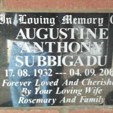 SUBBIGADU Augustine Anthony 1932-2001