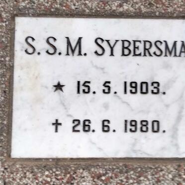 SYBERSMA S.S.M. 1903-1980