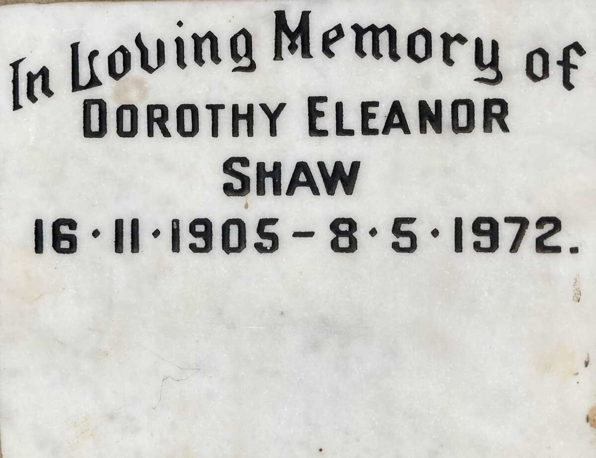 SHAW Dorothy Eleanor 1905-1972