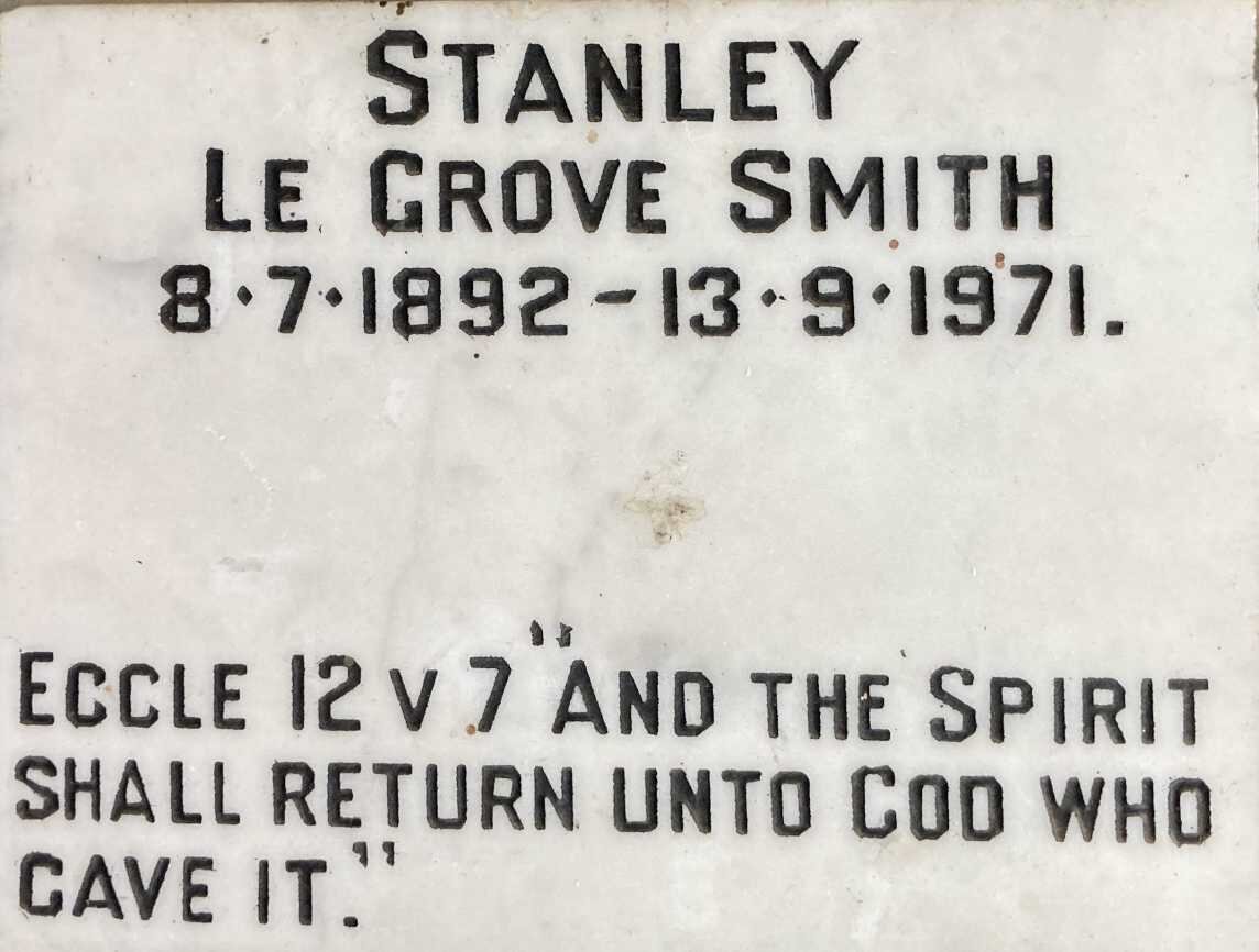 SMITH Stanley Le Grove 1892-1971
