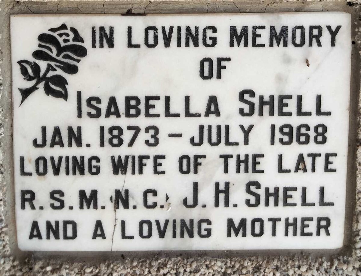 SHELL Isabella 1873-1968