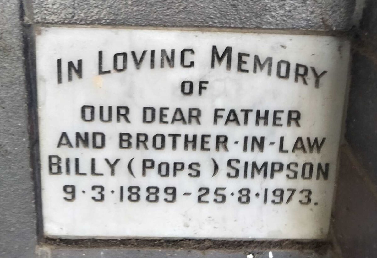 SIMPSON Billy 1889-1973 