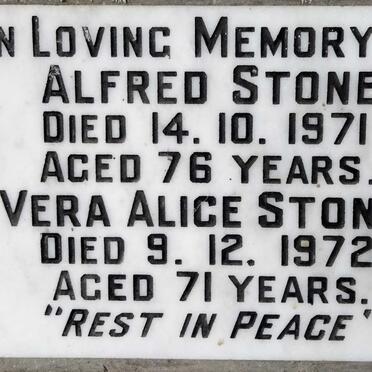 STONE Alfred -1971 & Vera Alice -1972
