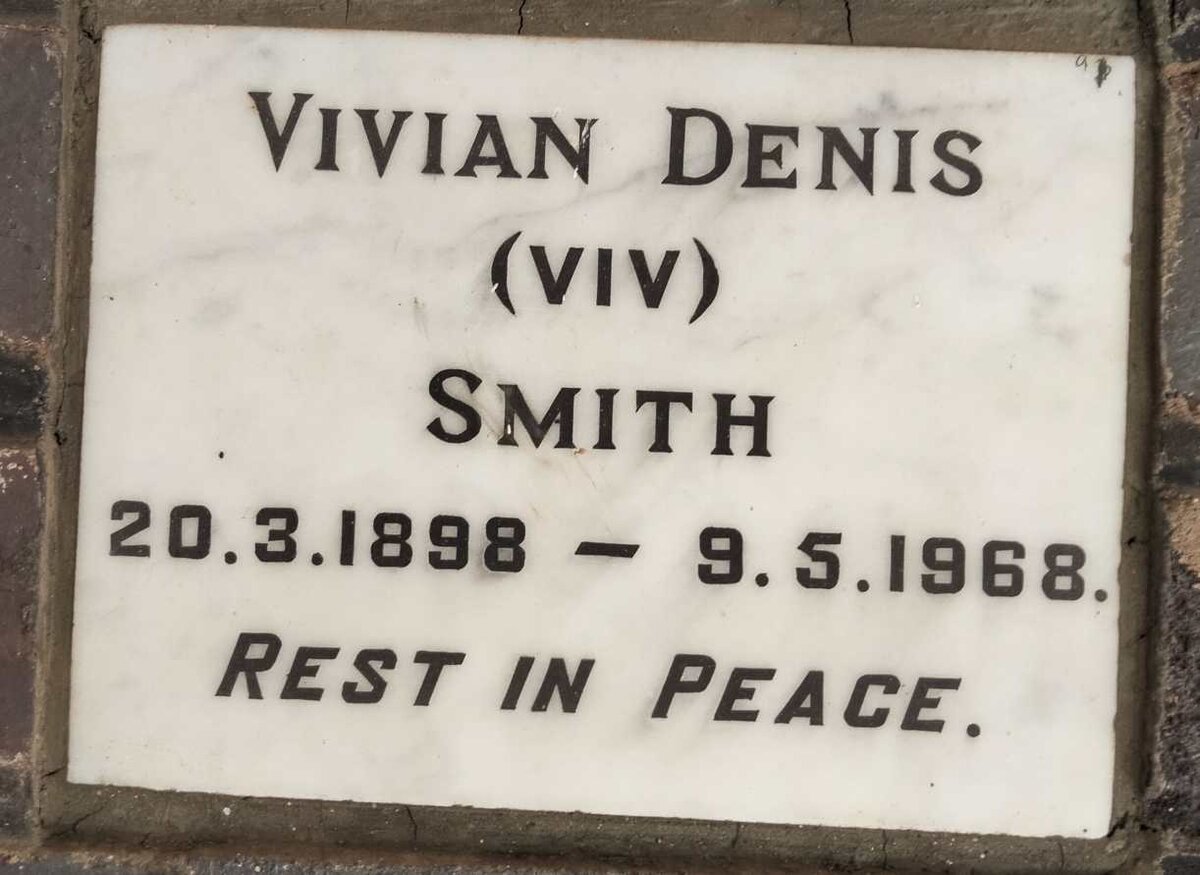 SMITH Vivian Denis 1898-1968