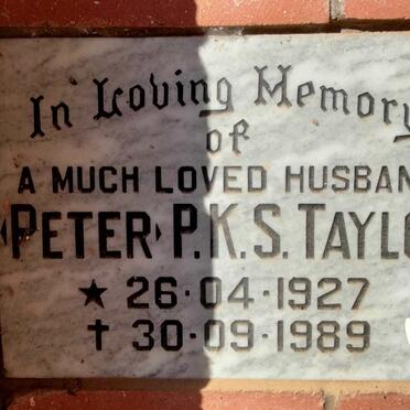 TAYLOR P.K.S. 1927-1989