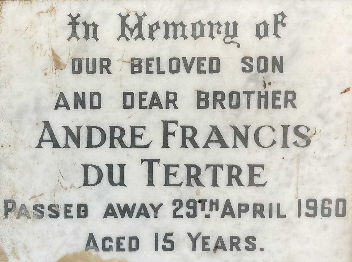 TERTRE Andre Francis, du -1960