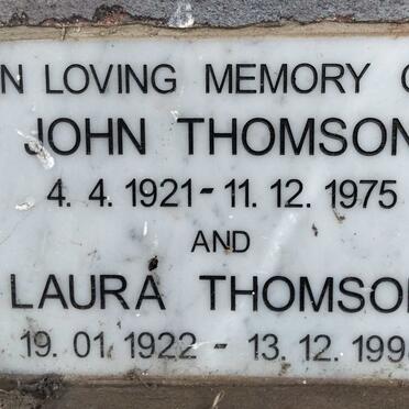THOMSON John 1921-1975 & Laura 1922-1998