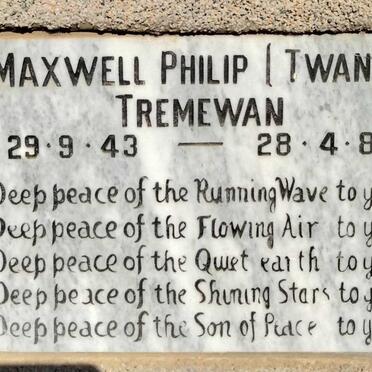 TREMEWAN Maxwell Philip 1943-1985