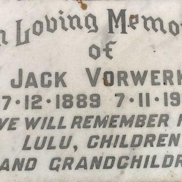 VORWERK Jack 1889-1960